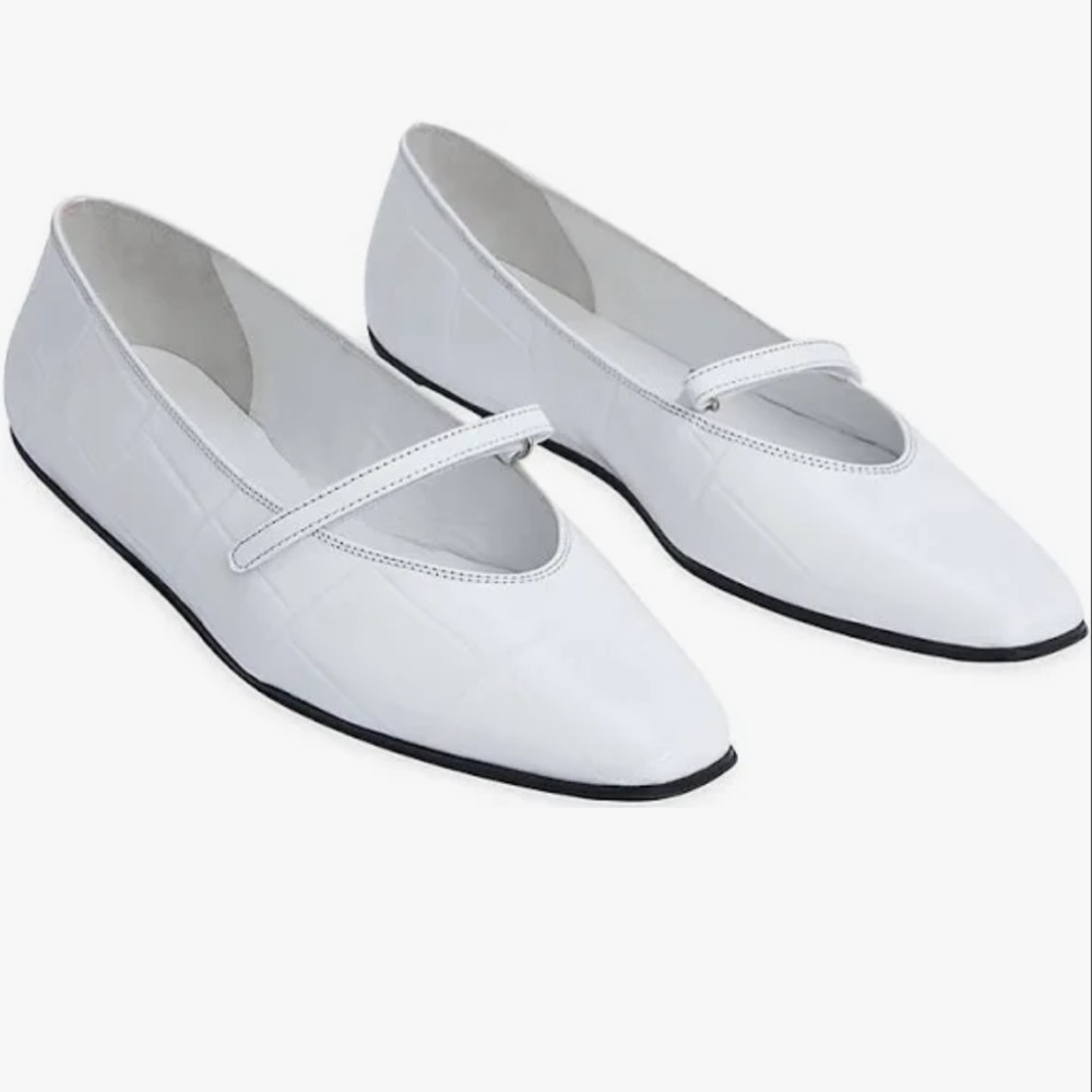 BY FAR Molly ballet Leather Flat white size - 39